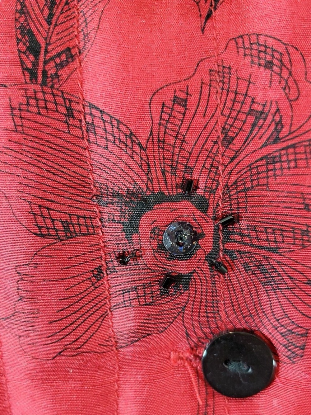 100% Silk Vintage Jacket - Picture 4 of 9